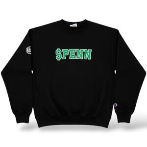 Champion $PENN Penn Barstool Sports Black Green Money Eco Crew Sweatshirt Mens M